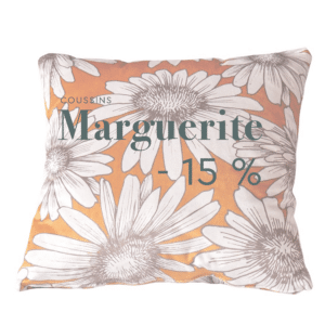 PROMO COUSSINS MARGUERITE - HOTEL PROFESSIONNEL - LINVOSGES HOTELLERIE